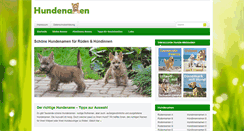 Desktop Screenshot of hundenamen.biz